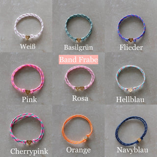 Surferarmband , Buchstaben Armband , Personalisierte Geschenkidee, Buntes Textilarmband für Damen