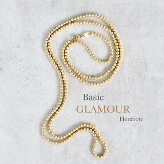 Lange Goldperlen Halskette, Doppelhalskette, Stapel Layering Halskette, Halskette für Jedentag,Geschenk für Ehefrau, Geschenk für Mama, Schwester, Oma, Weihnachtsgeschenk für sie, Geburtsstein Schmuck, Geschenk zum Geburtstag, Geschenk zum Hochzeitstag
