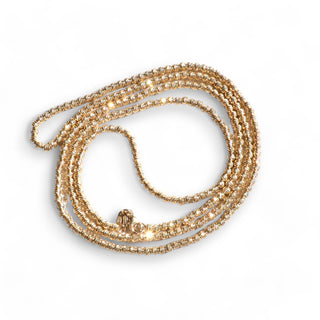 Lange Goldperlen Halskette, Doppelhalskette, Stapel Layering Halskette, Halskette für Jedentag,Geschenk für Ehefrau, Geschenk für Mama, Schwester, Oma, Weihnachtsgeschenk für sie, Geburtsstein Schmuck, Geschenk zum Geburtstag, Geschenk zum Hochzeitstag
