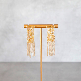 boho chic Lange Fransen Ohrringe Silber Vergoldet, Gold Hängeohrringe, Handmade Schmuck,Geschenk für Ehefrau, Geschenk für Mama, Schwester, Oma, Weihnachtsgeschenk für sie, Geburtsstein Schmuck, Geschenk zum Geburtstag, Geschenk zum Hochzeitstag