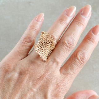 geflochtene Gold Ring, Große Statement Ring, Abendkleid schmuck,Geschenk für Ehefrau, Geschenk für Mama, Schwester, Oma, Weihnachtsgeschenk für sie, Geburtsstein Schmuck, Geschenk zum Geburtstag, Geschenk zum Hochzeitstag
