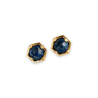 Bienenwabe Ohrstecker Lapislazuli
