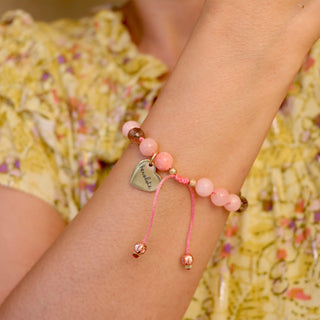 Rauchquarz Jade Naturstein Perlenarmband, Freundschaftsarmband mit Stein, Apricot Farbe Perlen Armband ,Geschenk für Ehefrau, Geschenk für Mama, Schwester, Oma, Weihnachtsgeschenk für sie, Geburtsstein Schmuck, Geschenk zum Geburtstag, Geschenk zum Hochzeitstag
