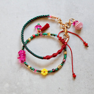 Gänseblümchen Makramamee Armband Set - Herzbote
