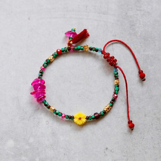 Gänseblümchen Makramamee Armband Set - Herzbote